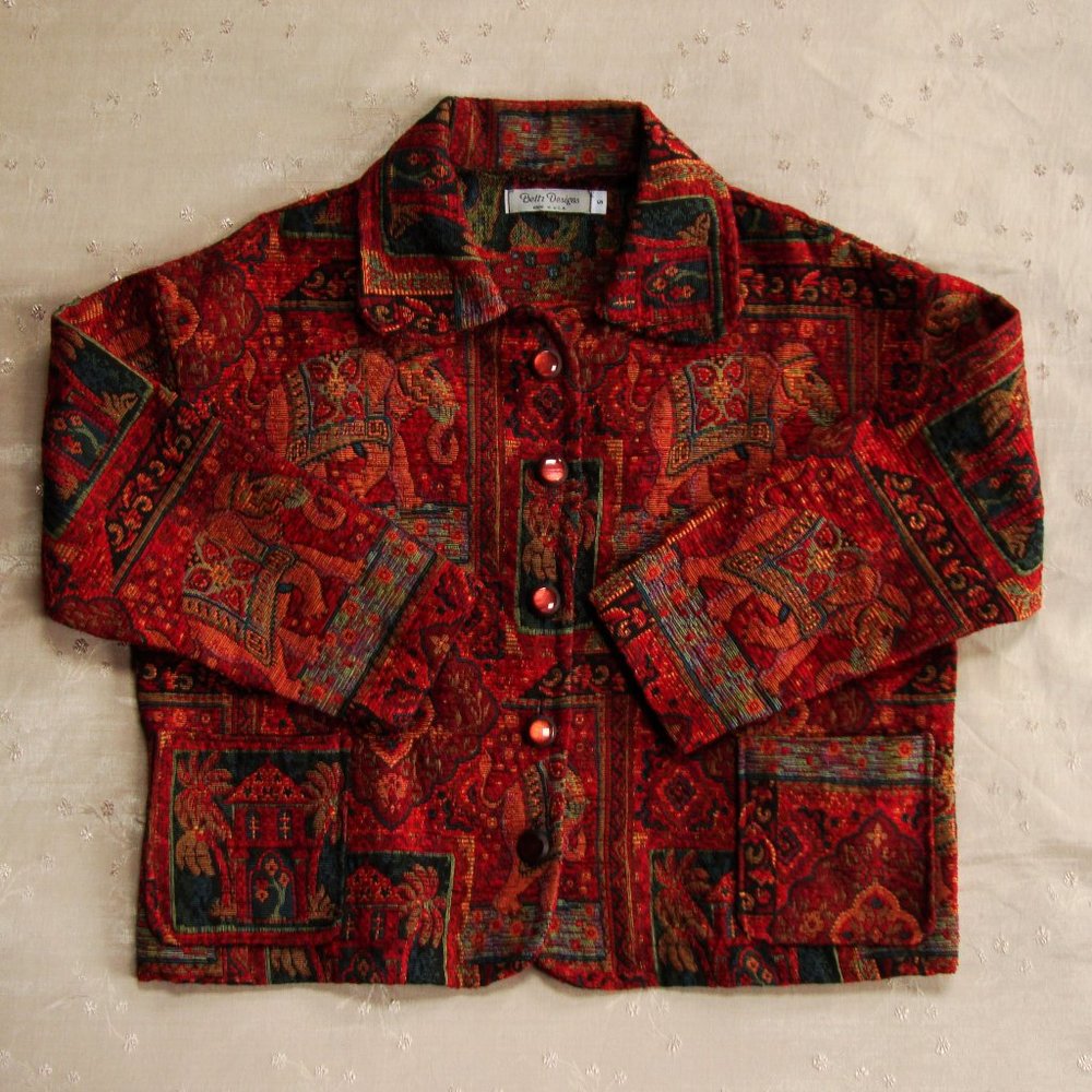 Bettz Designs Tapestry Wearable Art Elephant Coat